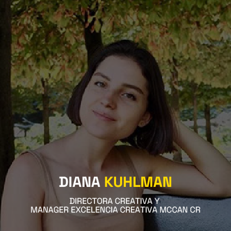 Diana Kulhmann, DC en McCann CR es una de las profesoras del curso de Creatividad de Inside!